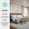 Martha Stewart Jax King Size Solid Wood Platform Bed w/Rattan Headboard and Footboard, Brown Gray MG-090022-K-WOAK-MS - alternate 7